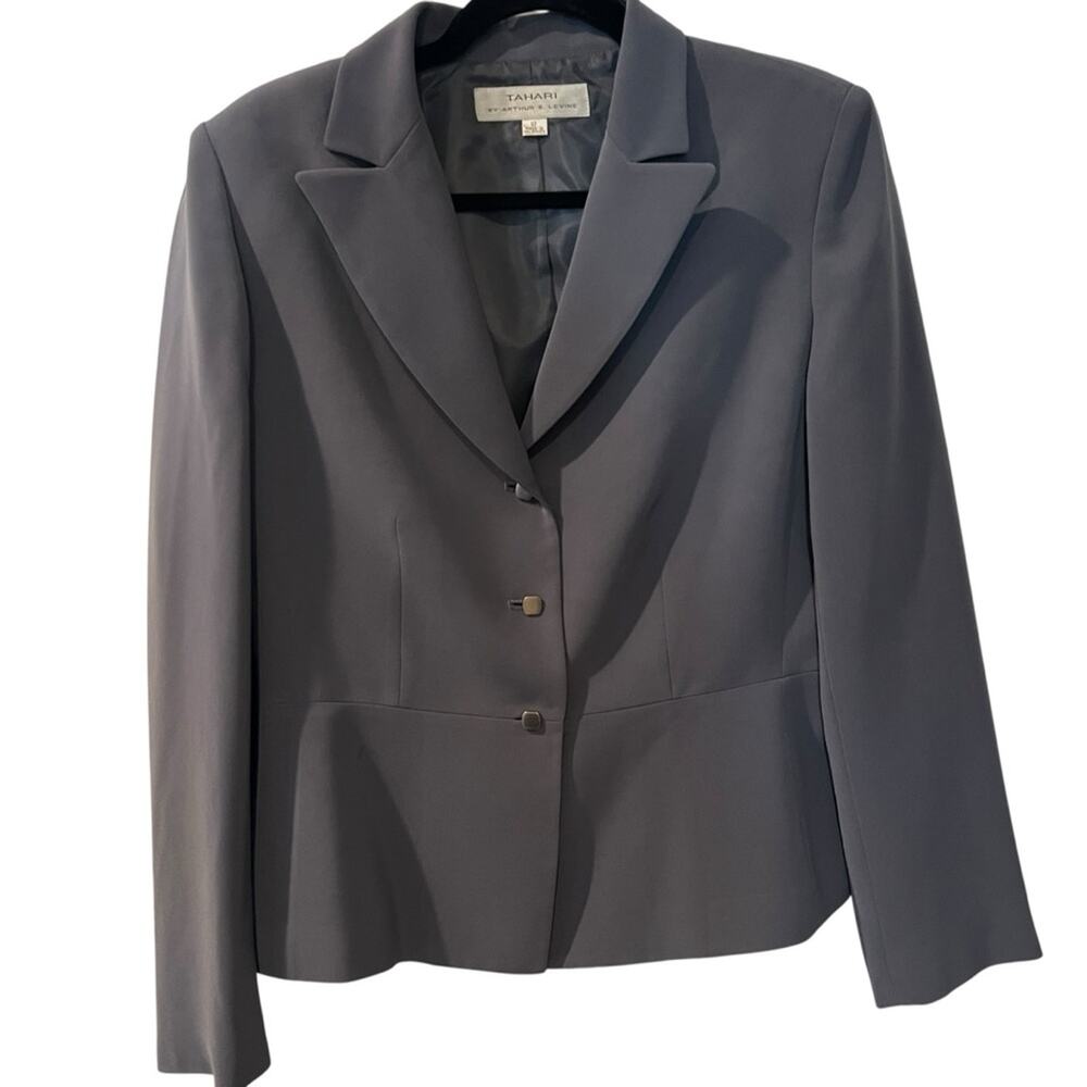 Tahari 2Piece Blazer Jacket Midi Skirt Set Size 10 - Picture 4 of 6